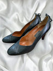 Vintage Italian black leather heels