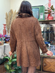 Vintage dark brown suede coat