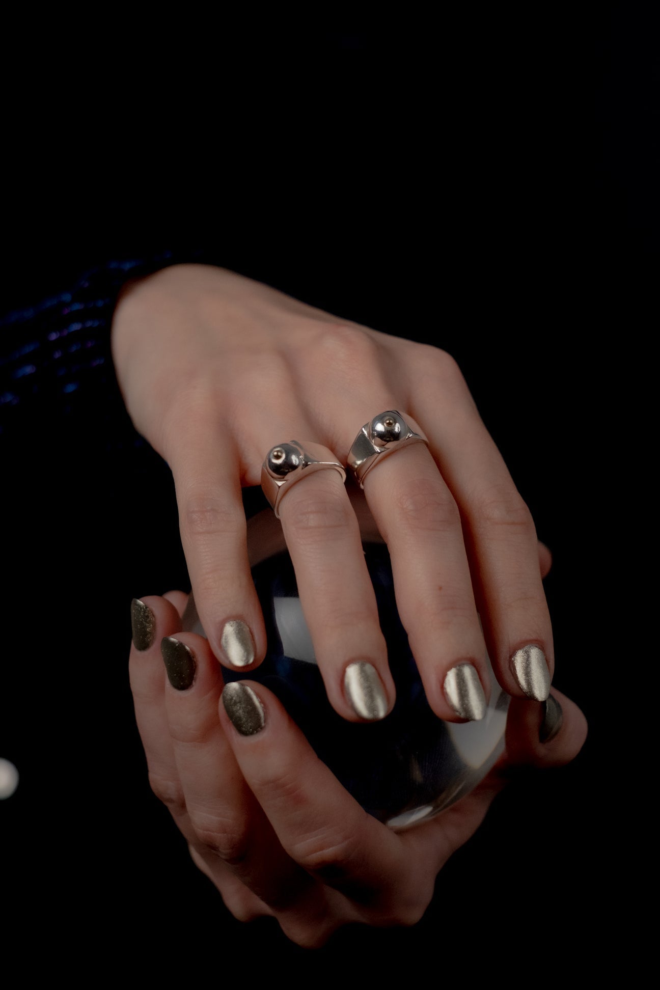 Noxpiria Golden nipple silver 925 ring