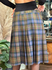 Vintage plaid pleated skirt