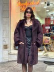 Stunning purple genuine leather coat