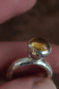 Kimilio Eos silver 925 ring with citrine store (open back)