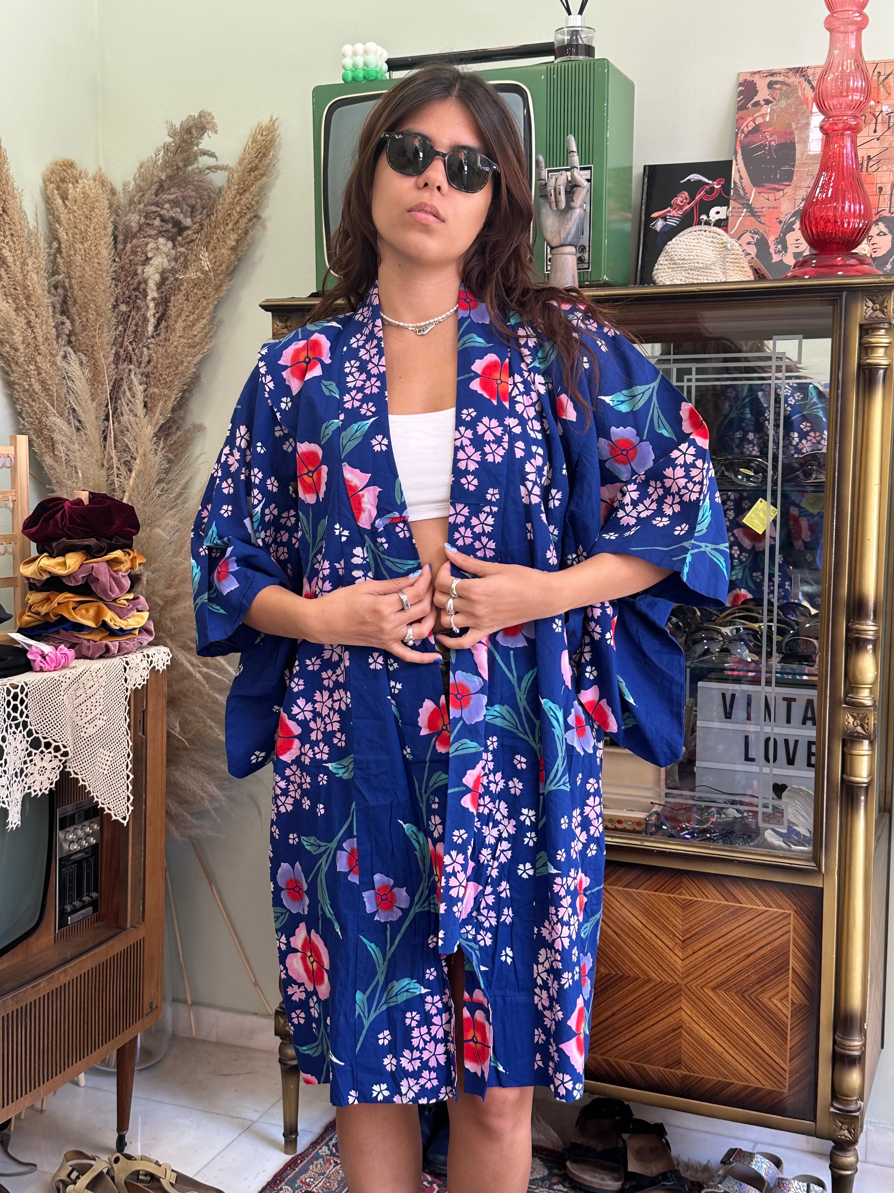 Stunning cotton yukata robe