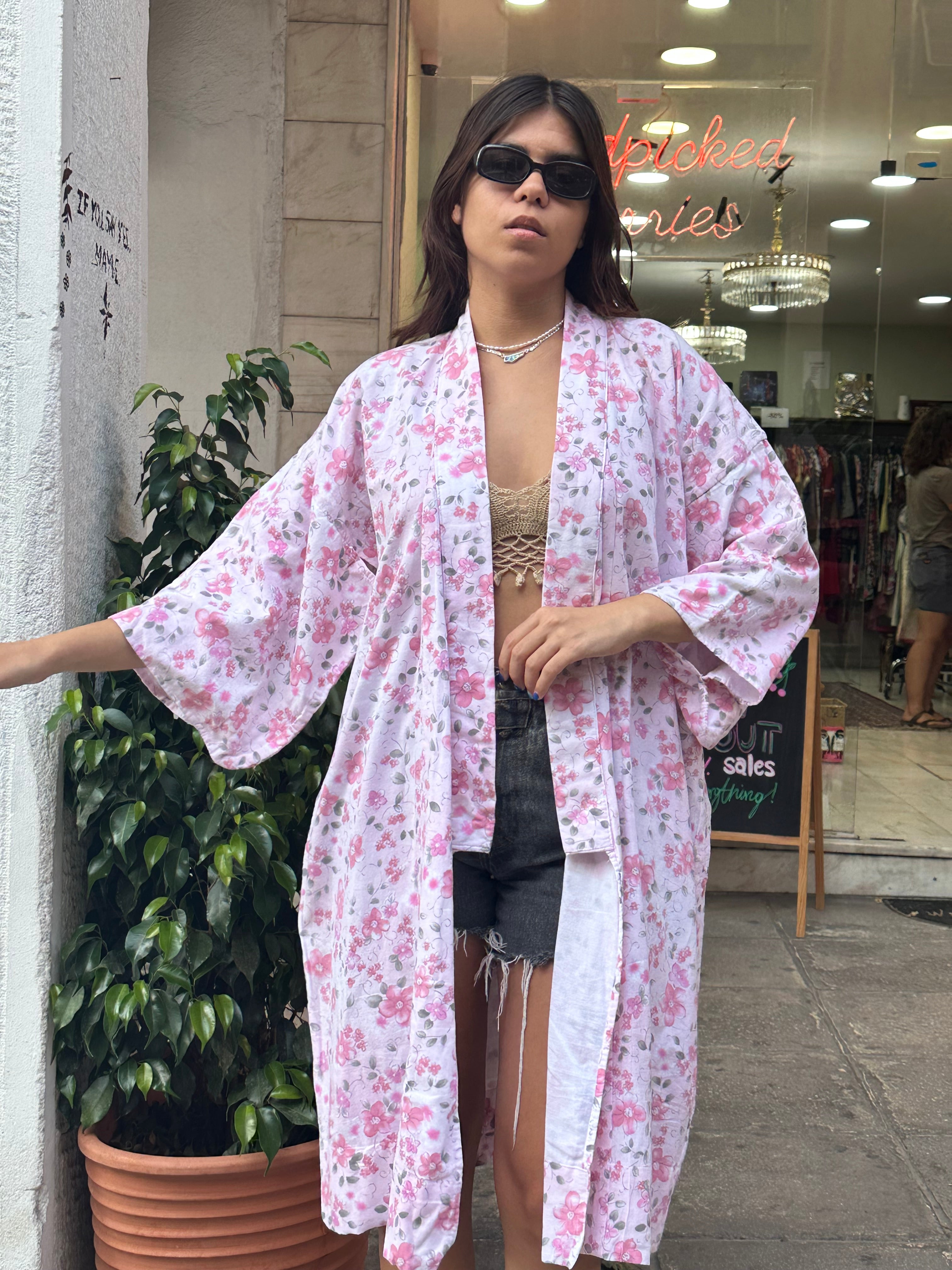 Vintage cotton yukata robe