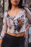 Pimkie super hot mesh top with raffles