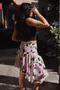 Stunning floral asymmetrical skirt