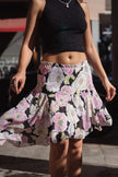 Stunning floral asymmetrical skirt