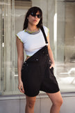 Vintage black denim dungarees