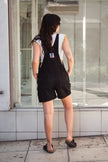 Vintage black denim dungarees