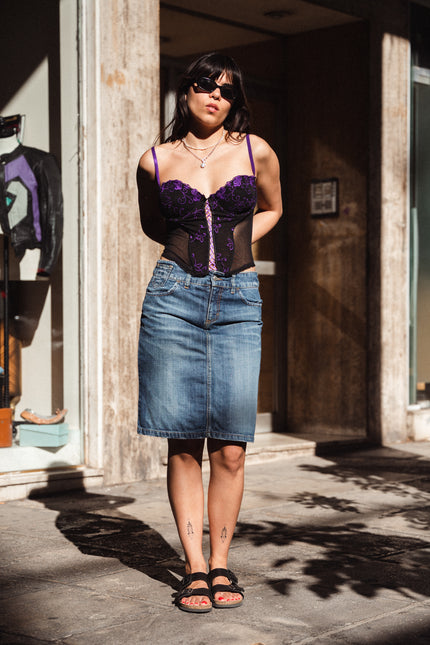 Street one denim skirt