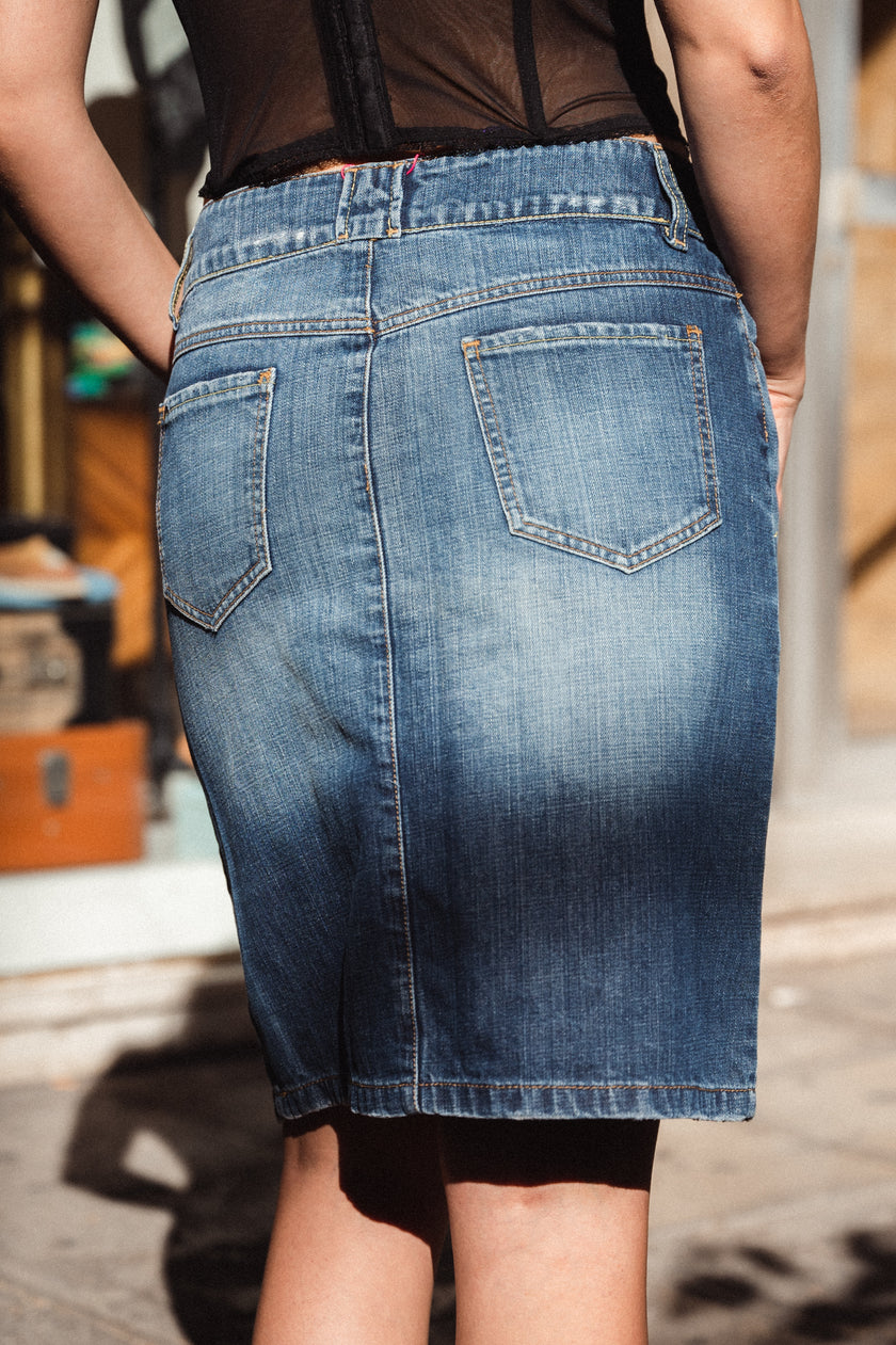 Street one denim skirt
