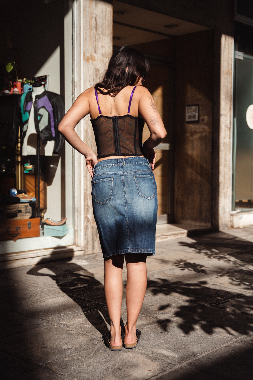Street one denim skirt