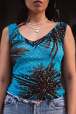 Super cute semi see-through sparkly top