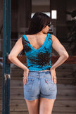 Super cute semi see-through sparkly top