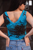 Super cute semi see-through sparkly top