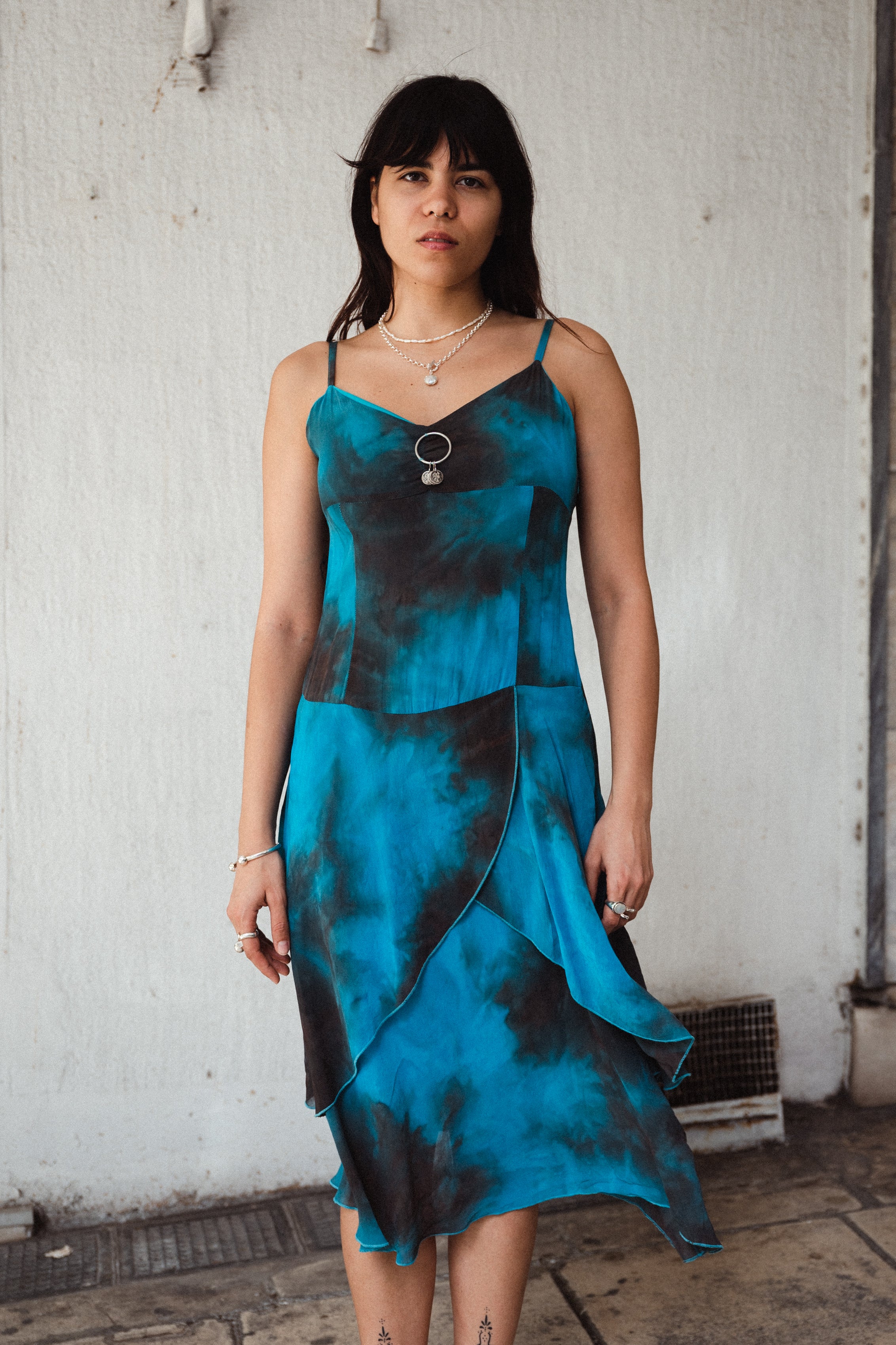 Gorgeous viscose Italian vintage dress