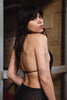 Absolutely stunning backless crochet dress with beaded details