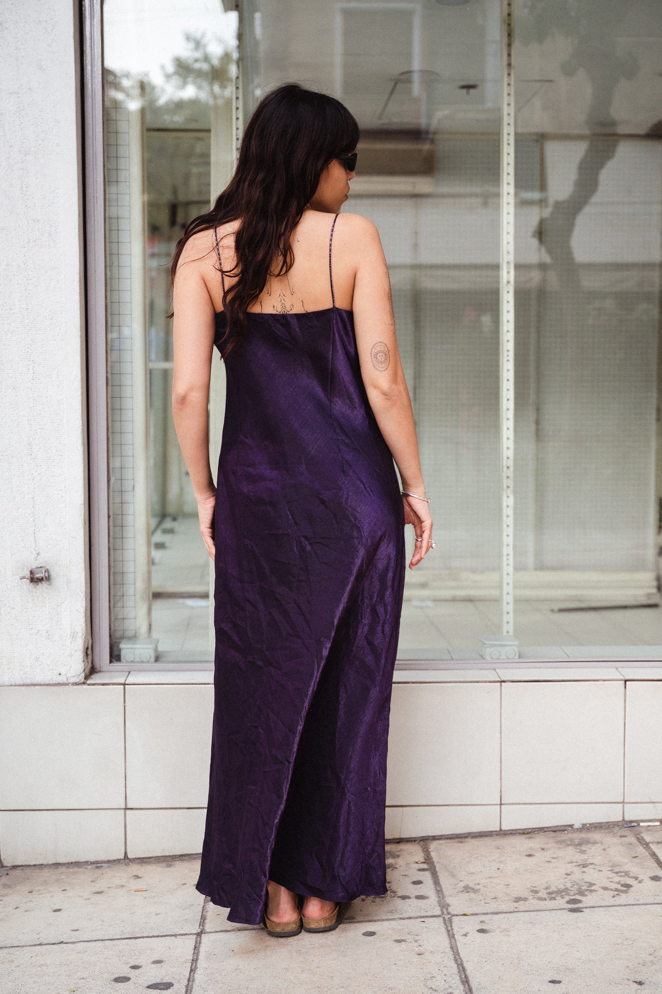 Vintage metallic maxi dress