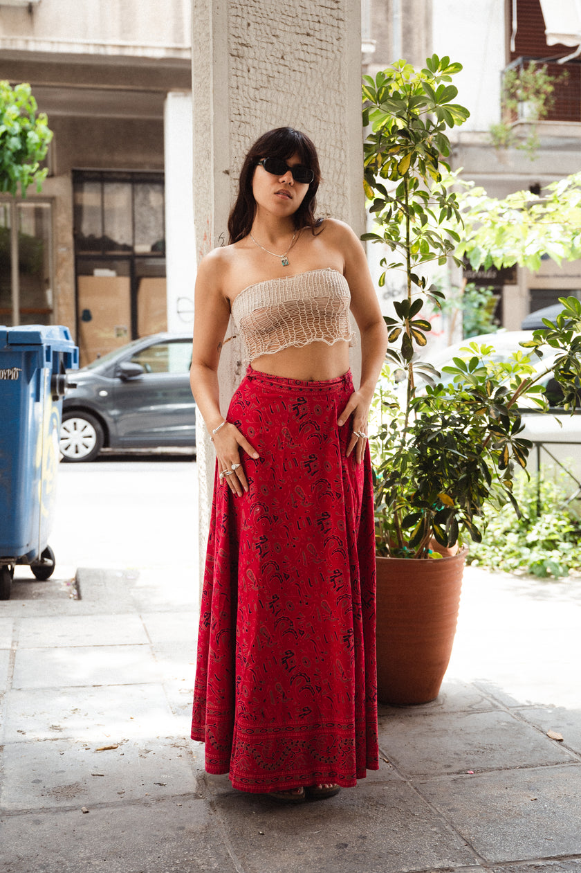 Stunning handmade distressed knit top