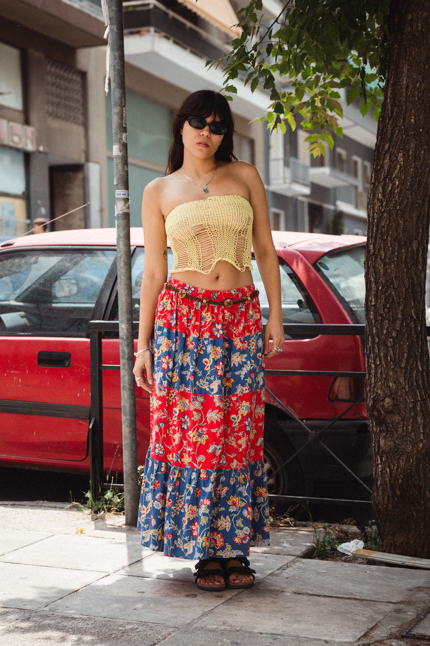 Super hot handmade distressed knit top