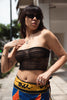 Stunning handmade distressed knit top
