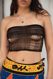 Stunning handmade distressed knit top