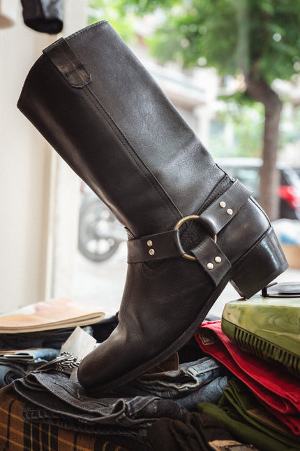 Vintage leather ringer boots