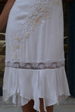 Stunning white fairy dress with embroidered detailing (L)