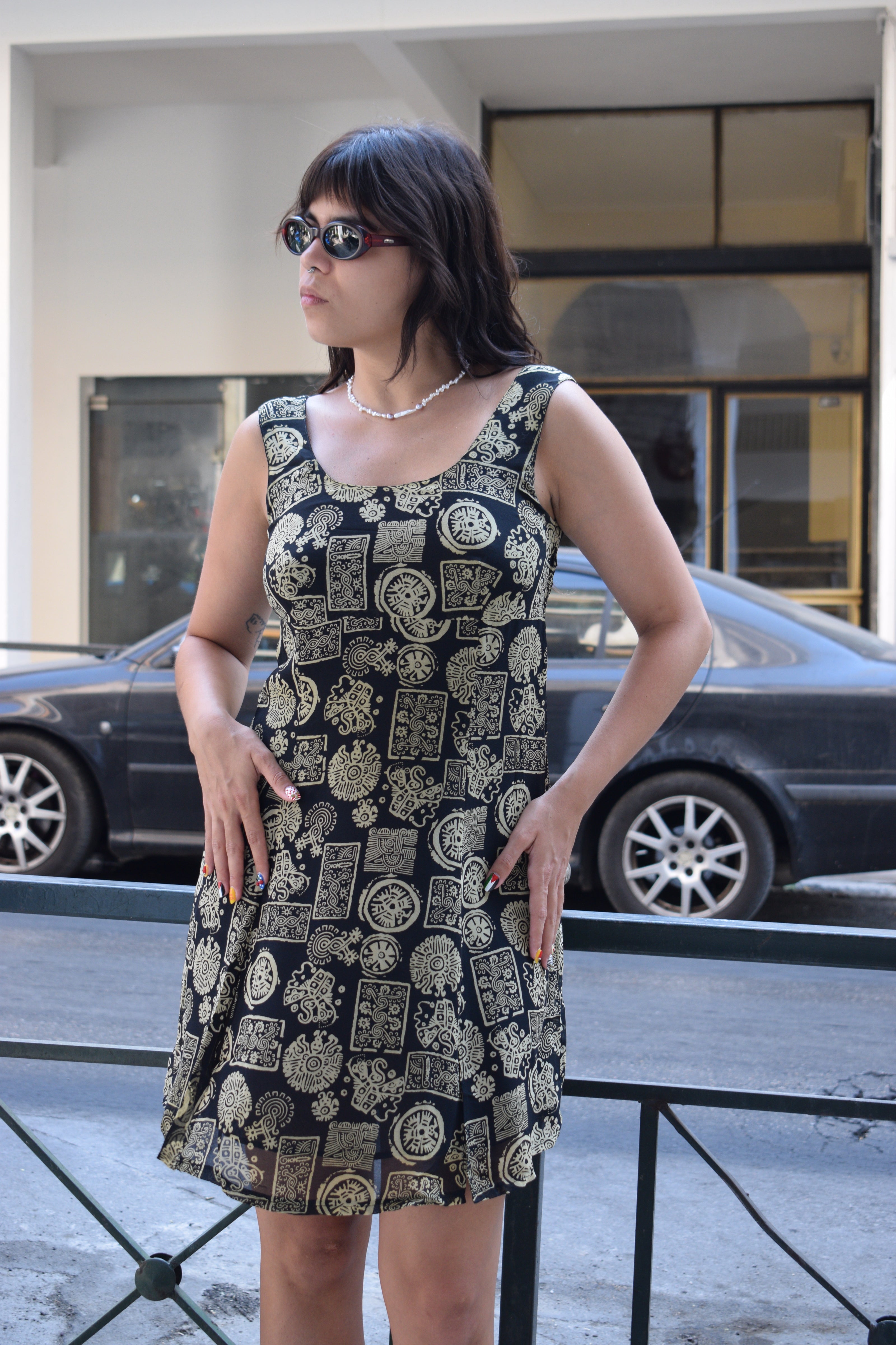 Pierre Cardin Paris patterned dress (M/L)