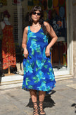 Vintage floral midi dres (M/L)