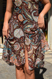 ANNA MODA PIU midi patterned dress (M)