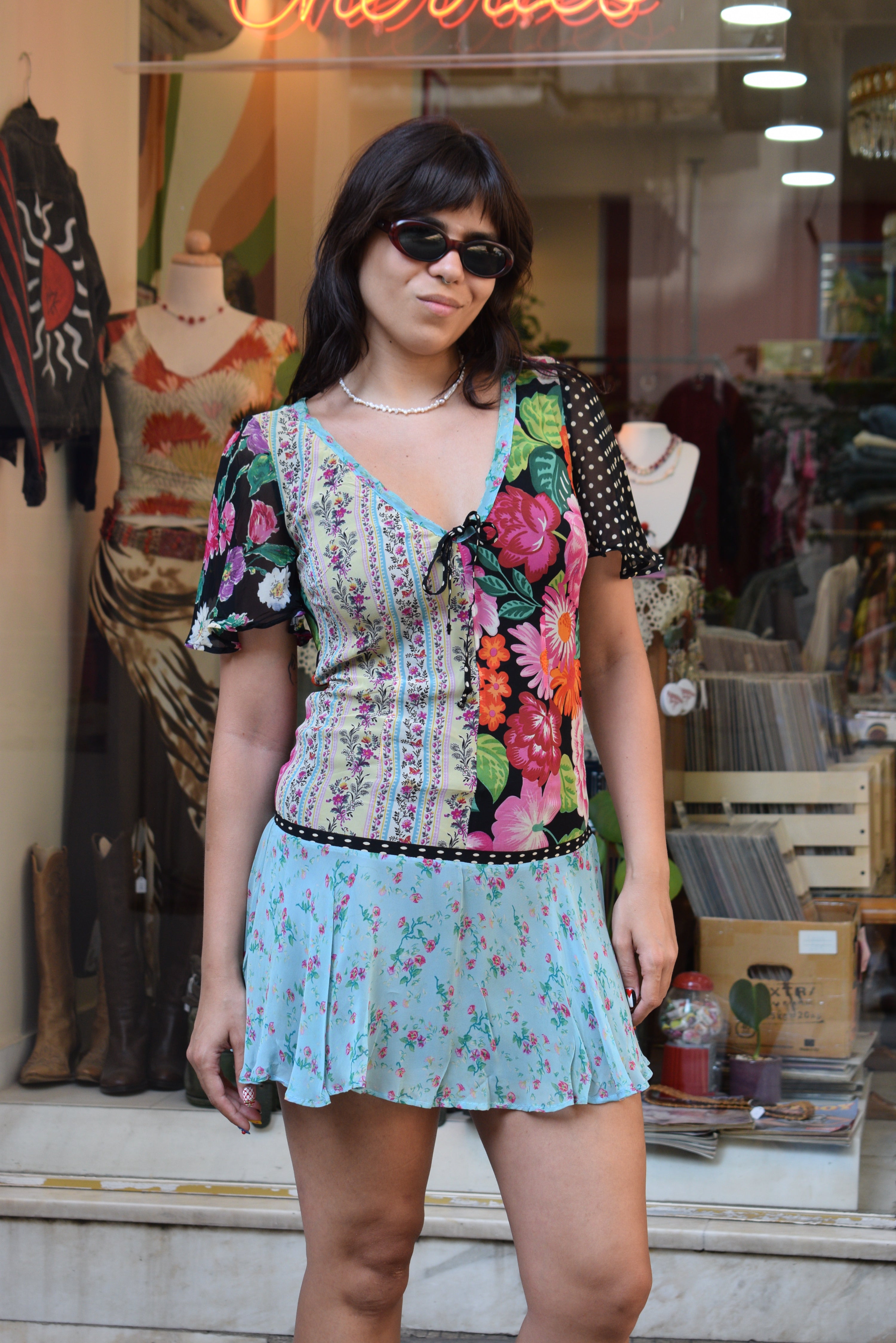 Vintage gorgeous funky dress (M)