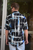 Vintage 90s style abstract pattern shirt (M)