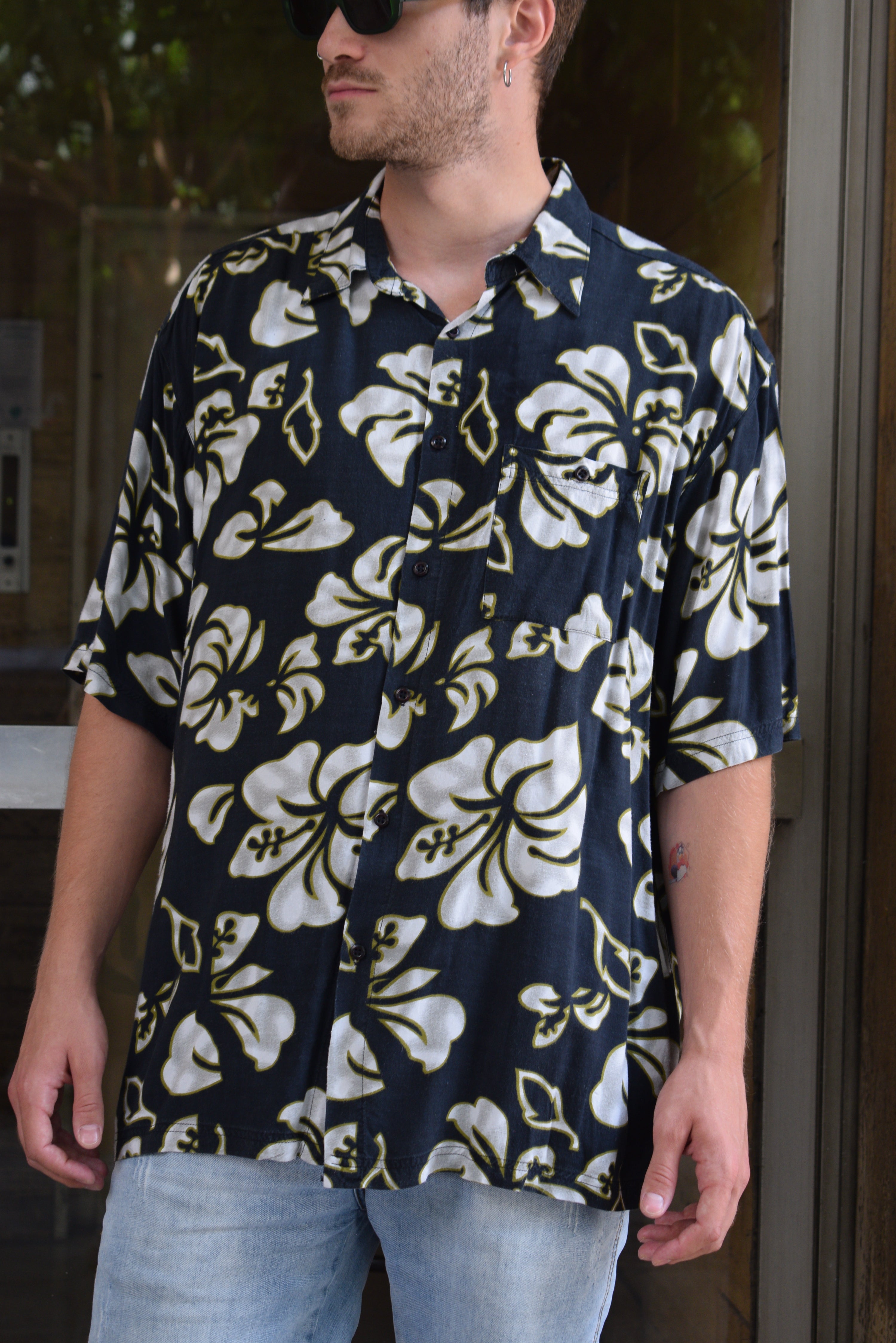 Vintage funky patterned shirt (XXL)