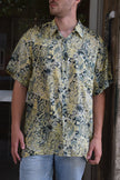 Vintage 100% Silk funky patterned shirt (XL)
