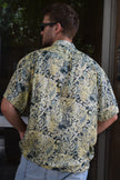 Vintage 100% Silk funky patterned shirt (XL)