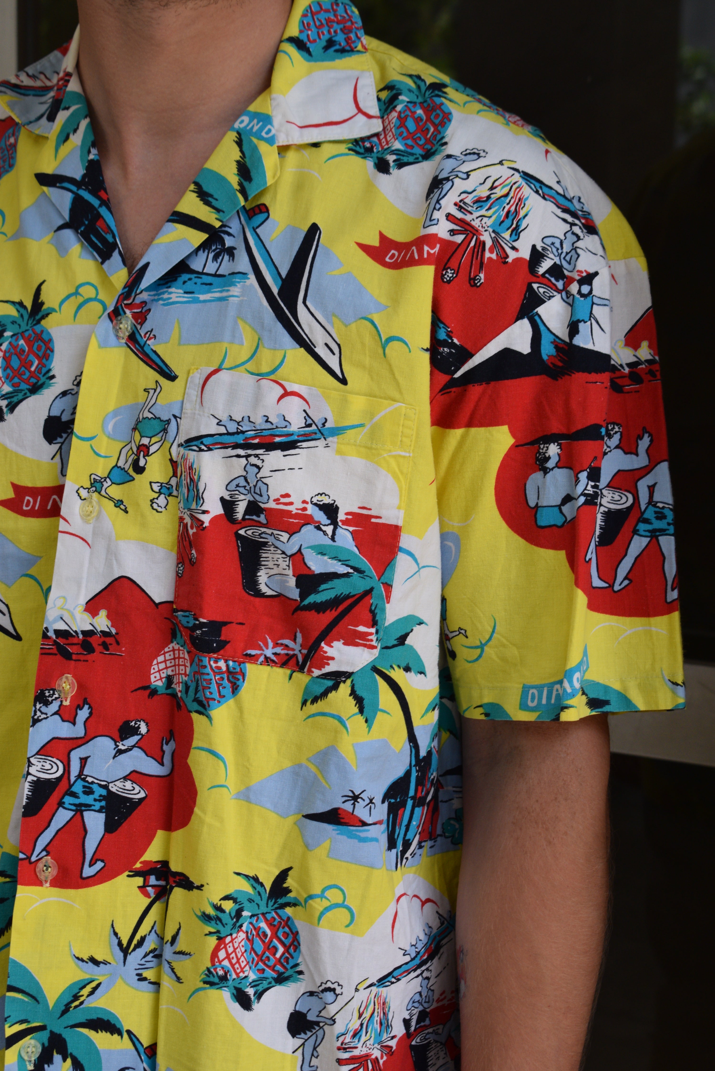 Vintage super funky patterned shirt (XL)