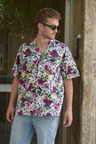 Vintage Bluebird funky patterned shirt (M)
