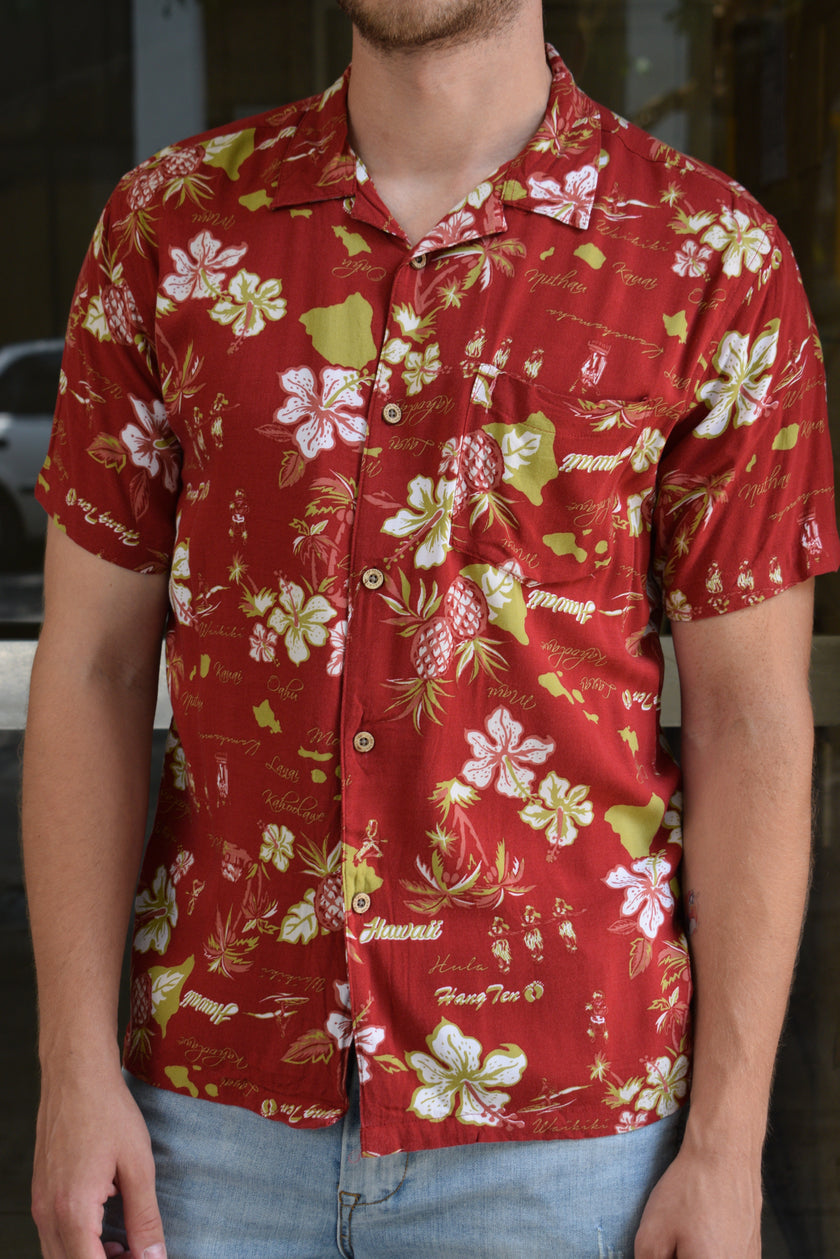 HANGTEN funky patterned shirt (M)