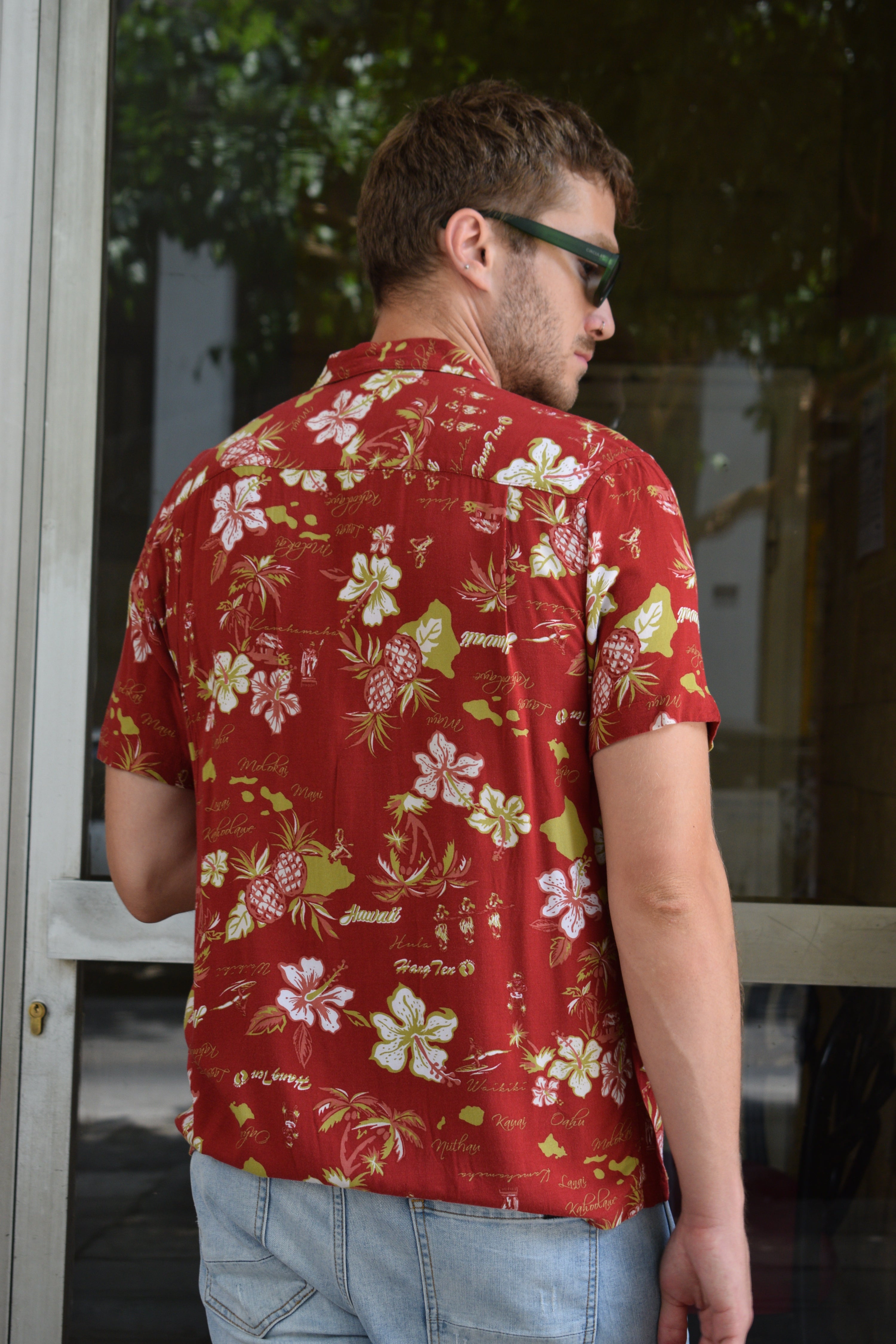 HANGTEN funky patterned shirt (M)