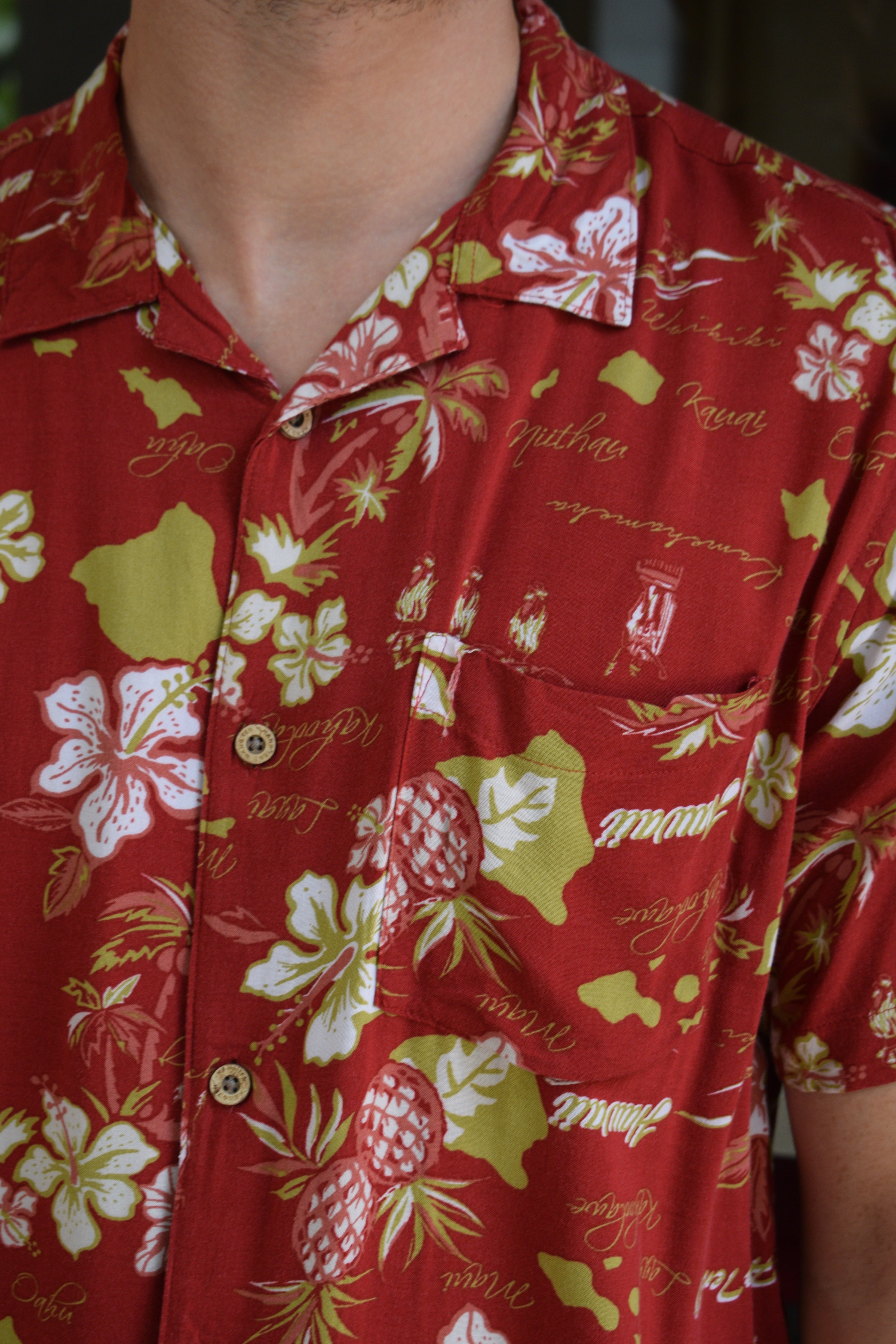 HANGTEN funky patterned shirt (M)