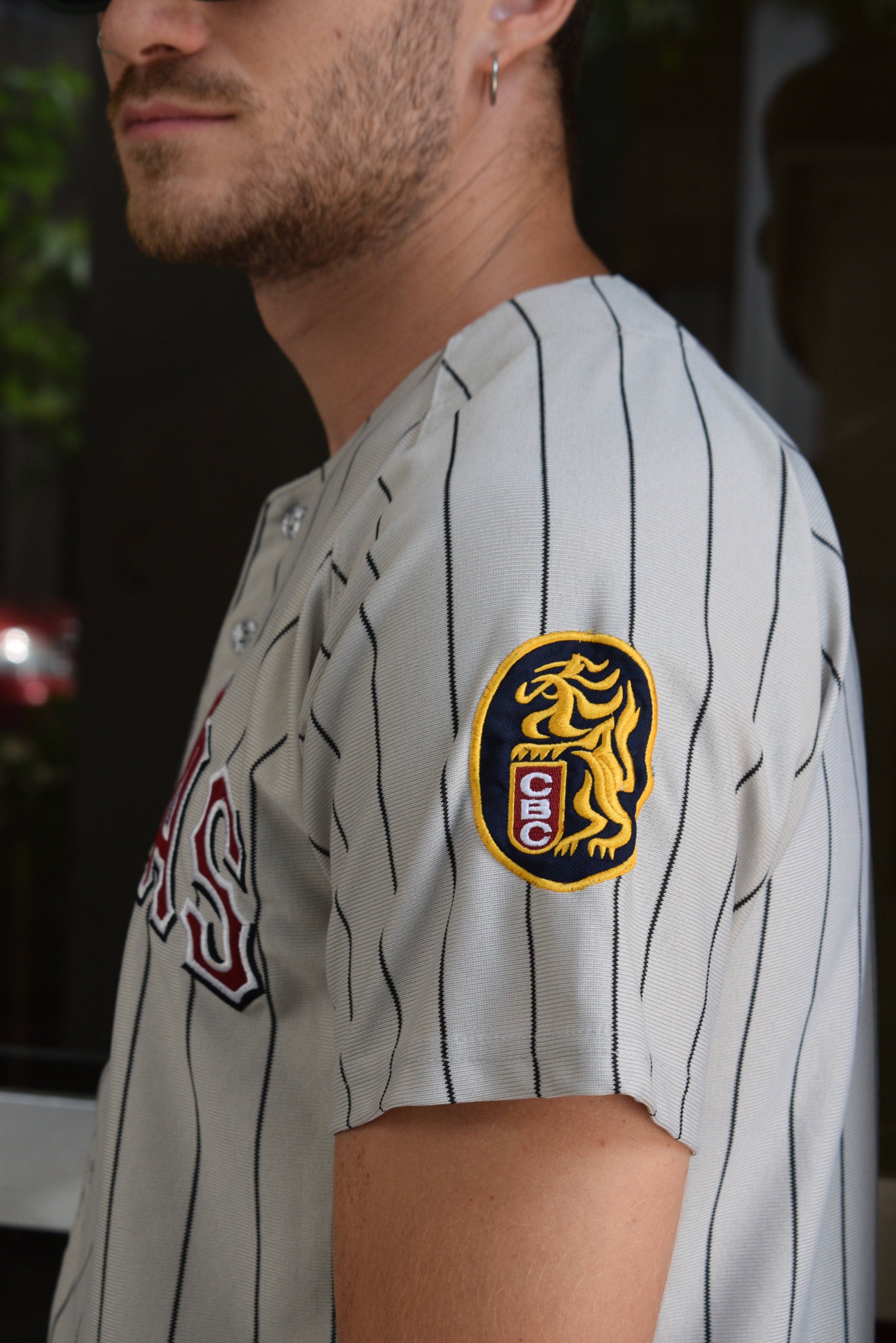 Leones del Caracas official pinsptripe Baseball Jersey (M)