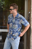 Vintage funky patterned shirt (L)