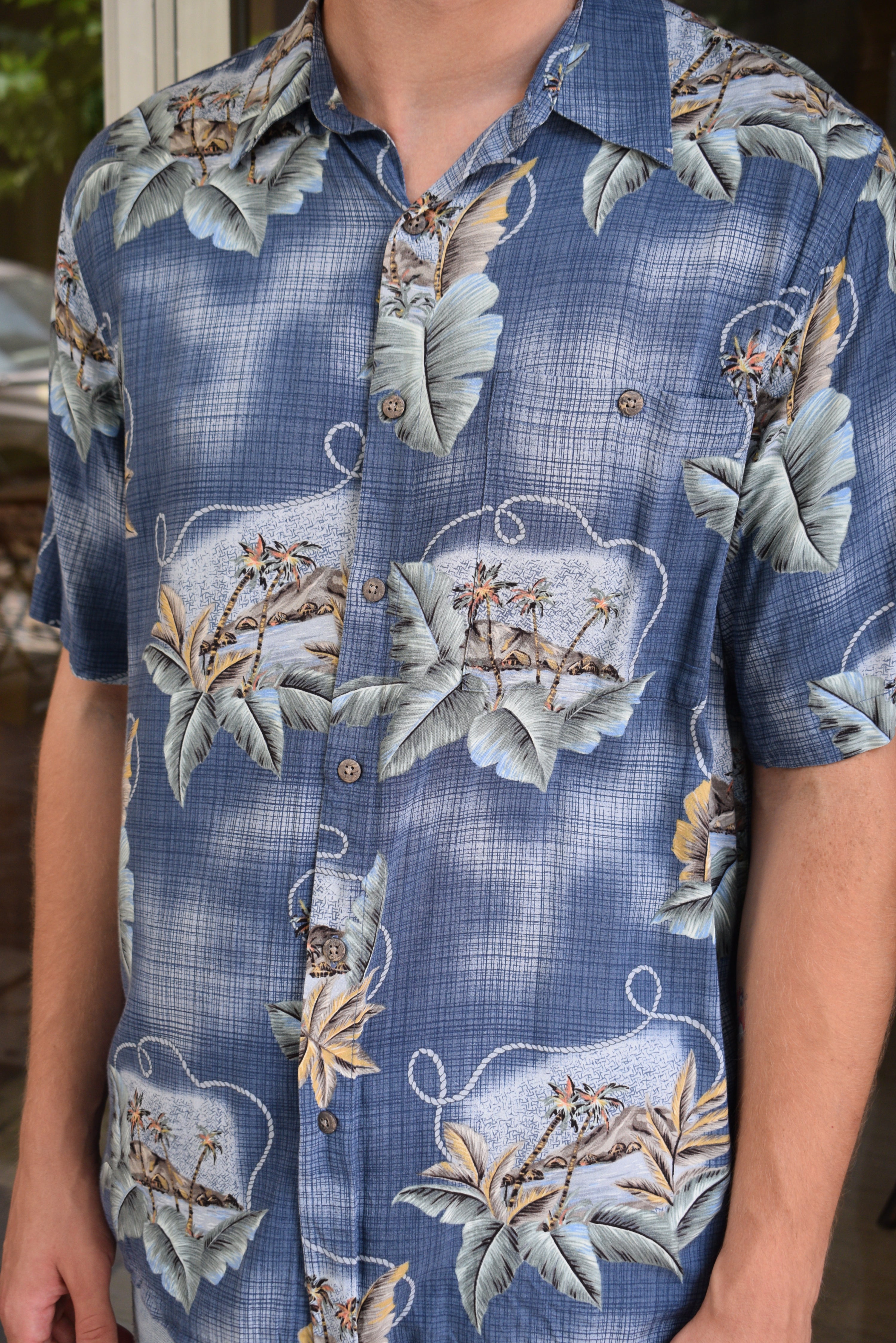 Vintage funky patterned shirt (L)