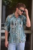 Vintage 90s style funky patterend shirt (L)