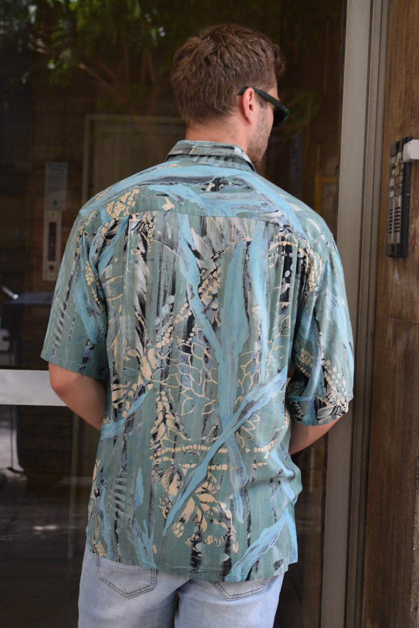 Vintage 90s style funky patterend shirt (L)