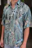Vintage 90s style funky patterend shirt (L)