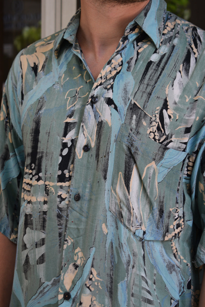 Vintage 90s style funky patterend shirt (L)