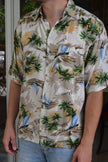 Vintage funky patterned shirt (L)