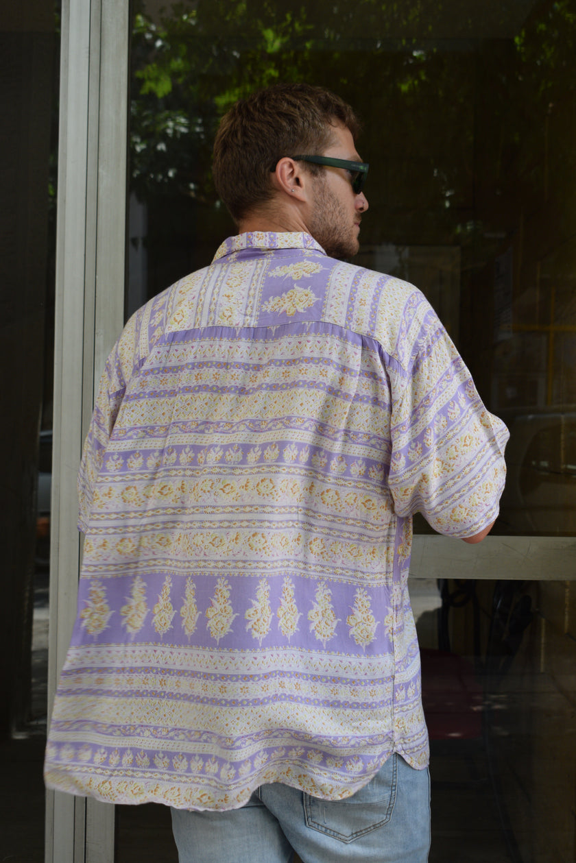Vintage oversized funky patterned shirt (L)